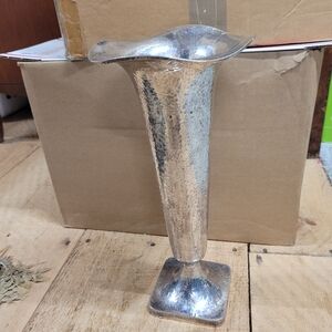 Silver Plated Fluted Vase 14" TALL
